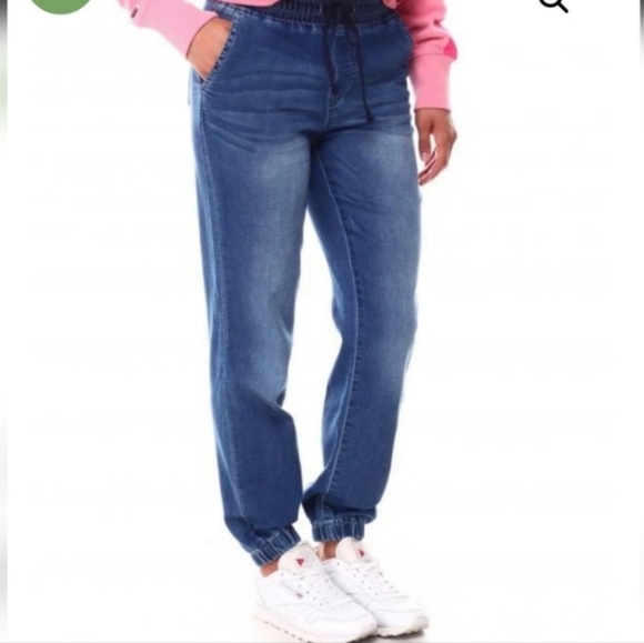 NEW Joe's Jeans Isabeli Blue Med Wash Womens Denim Drawstring Joggers Pockets - Picture 14 of 15